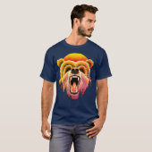 Roaring Grizzly Beer Face T-shirt (Voorkant volledig)