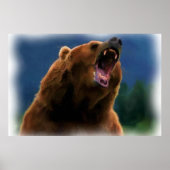 ROARING GRIZZLY BEER POSTER (Voorkant)