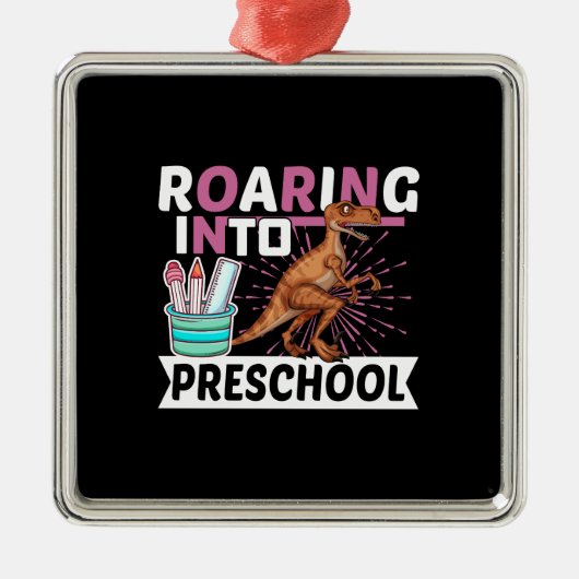 Roaring in de voorschool metalen ornament (Voorkant)