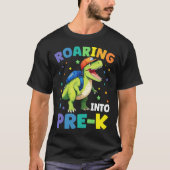 Roaring in pre-K dinosaurus T Rex terug naar schoo T-shirt (Voorkant)