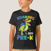 Roaring in pre-K dinosaurus T Rex terug naar schoo T-shirt (Voorkant)