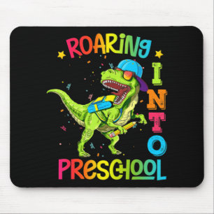 Roaring in voorschoolse dinosaurusleraar vóór K Muismat