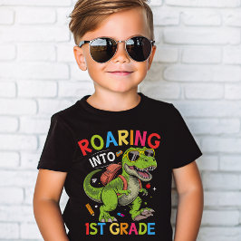 Roaring into 1st Grade Dinosaur – Back to School T-shirt