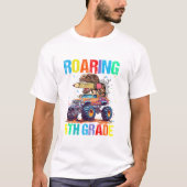 Roaring Into 6th Grade Dinosaur T-shirt (Voorkant)