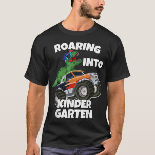 Roaring into Kindergarten Monster Truck Dinosaur T T-shirt