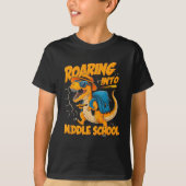 Roaring Into Middle School – Back-to-School T-shirt (Voorkant)