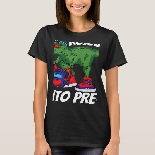 Roaring into Pre K Dinosaur Rex Back to School Kid T-shirt (Voorkant)