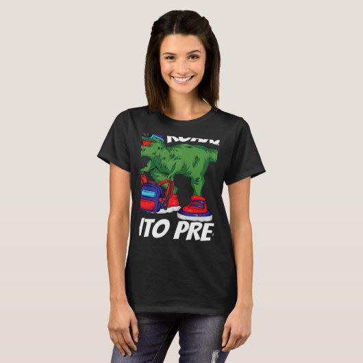 Roaring into Pre K Dinosaur Rex Back to School Kid T-shirt (Voorkant volledig)