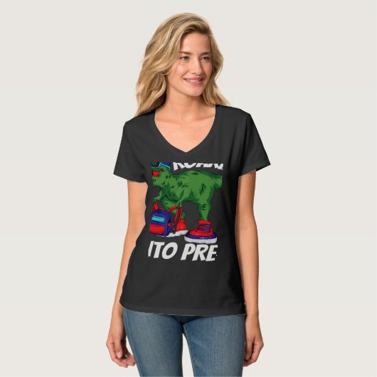 Roaring into Pre K Dinosaur Rex Back to School Kid T-shirt (Voorkant volledig)