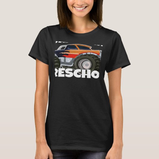 Roaring into Preschool Monster Truck Back to Schoo T-shirt (Voorkant)