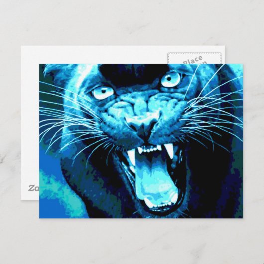 Roaring Jaguar Briefkaart (Voorkant / Achterkant)