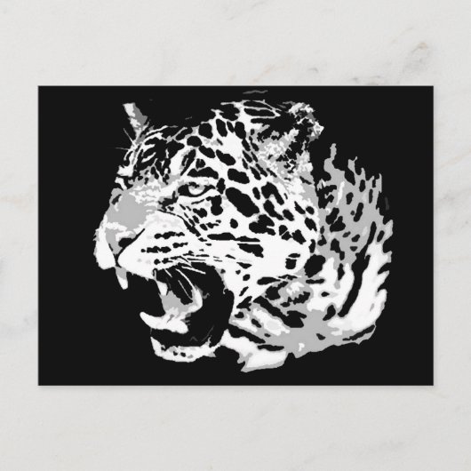 Roaring Jaguar Briefkaart (Voorkant)