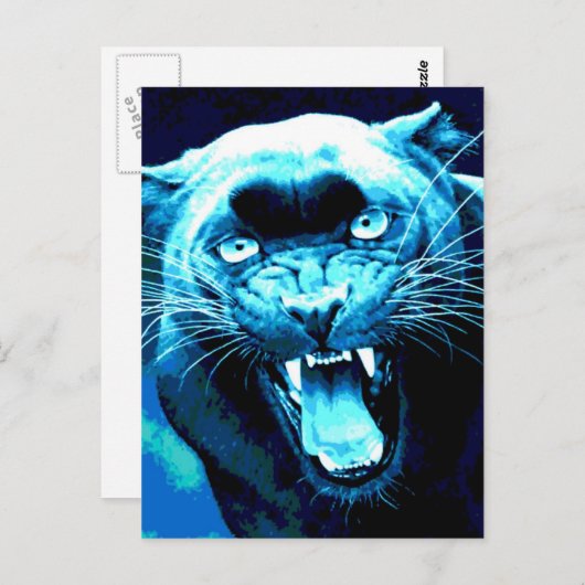 Roaring Jaguar Briefkaart (Voorkant / Achterkant)