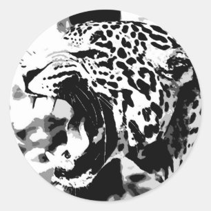 Roaring Jaguar Ronde Sticker