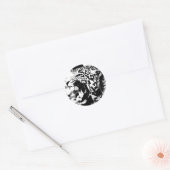 Roaring Jaguar Ronde Sticker (Envelop)