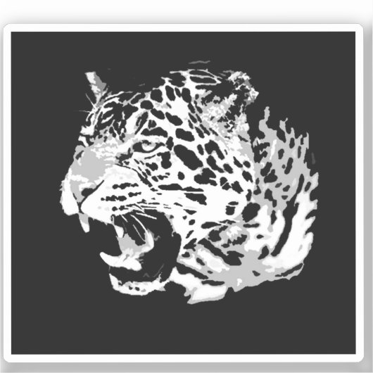 Roaring Jaguar Sticker (Voorkant)