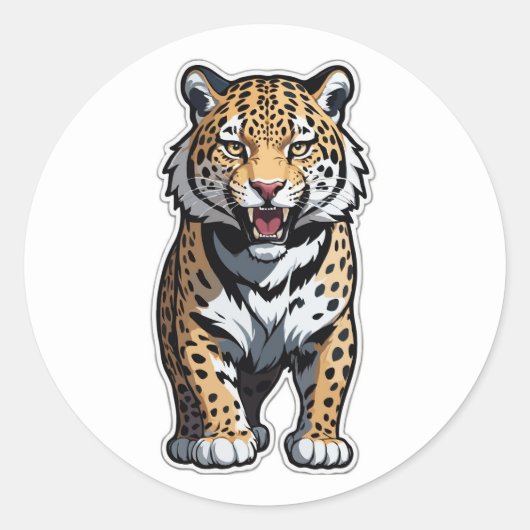 Roaring Jaguar Sticker - Ontketen de oerkracht (Voorkant)