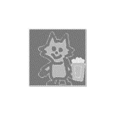 Roaring Kat Counting Tiger Popcorn Rubberstempel (Afrduk)