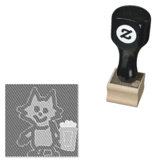 Roaring Kat Counting Tiger Popcorn Rubberstempel