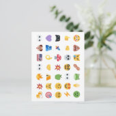 Roaring Kitty 35 Emoji Timeline GME MOASS DFV Meme Briefkaart (Staand voorkant)