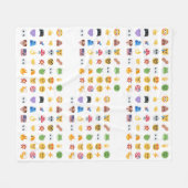 Roaring Kitty 35 Emoji Timeline GME MOASS DFV meme Fleece Deken (Voorkant (Horizontaal))