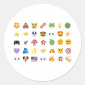 Roaring Kitty 35 Emoji Timeline GME MOASS DFV meme Ronde Sticker (Voorkant)