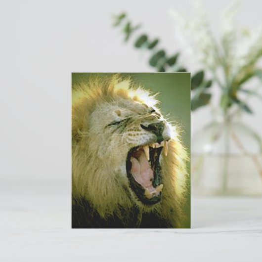 Roaring-leeuw Briefkaart (Staand voorkant)