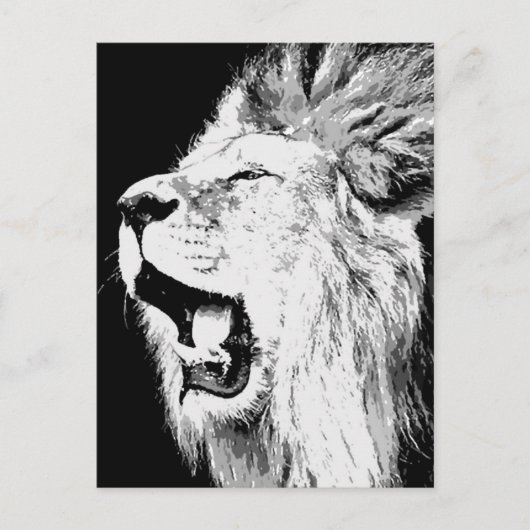 Roaring-leeuw Briefkaart (Voorkant)