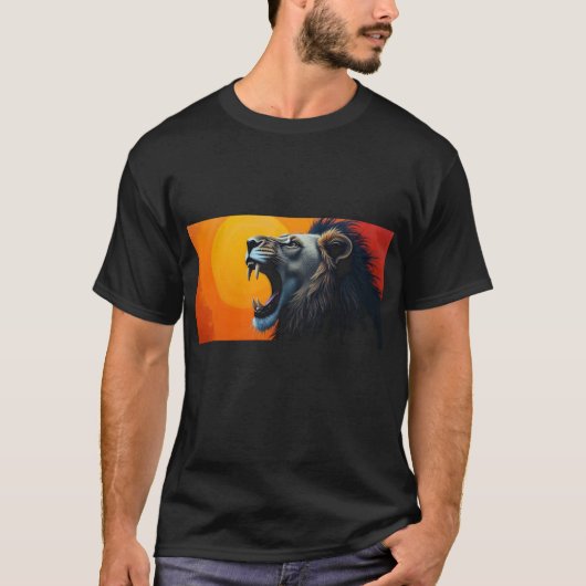 Roaring-leeuw T-shirt (Voorkant)