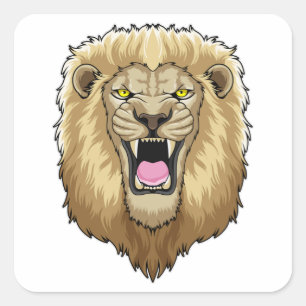 Roaring-leeuw Vierkante Sticker