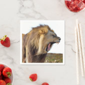 Roaring leeuw vol tanden servet (Insitu)