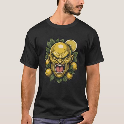 Roaring Lemon Face with Citrus Details T-shirt (Voorkant)