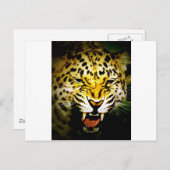 Roaring Leopard Briefkaart (Voorkant / Achterkant)