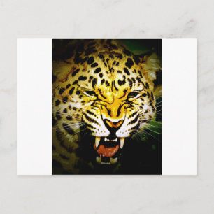 Roaring Leopard Briefkaart