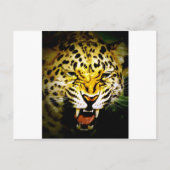 Roaring Leopard Briefkaart (Voorkant)