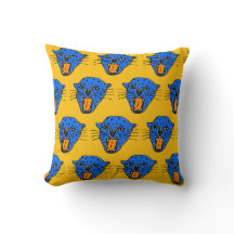 Roaring Leopard Cushion – Pop Art Animal Print
