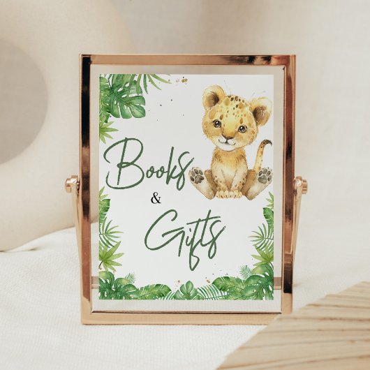 Roaring Lion Baby shower Boeken en geschenken Poster