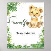 Roaring Lion Baby shower gunsten Poster (Voorkant)