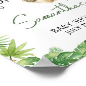 Roaring Lion Baby shower Welkom Poster (Hoek)