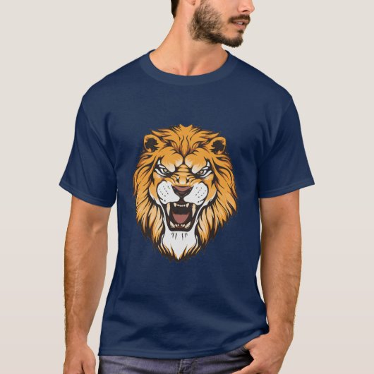 Roaring Lion Basic Donker T-shirt (Voorkant)
