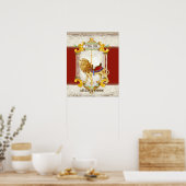 Roaring Lion Brass Ring, Circus Carrousel  Poster (Keuken)