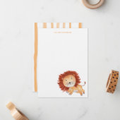 Roaring Lion-briefkaarten Notitiekaartje (Voorkant / Achterkant in situ)