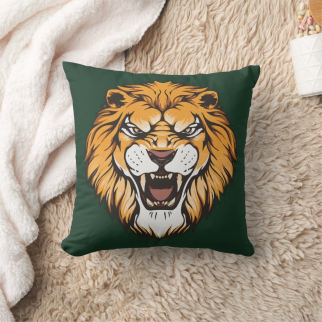 Roaring Lion Face Decorative Pillow Kussen (Deken)