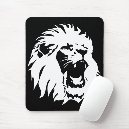 Roaring Lion Face Muismat (Met muis)