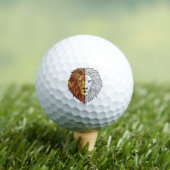 Roaring Lion Head Custom Golf Balls Golfballen (Insitu Shirt)