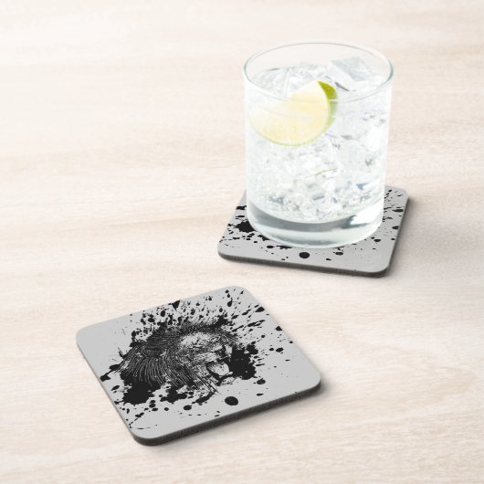 Roaring Lion Kies uw achtergrondkleur Drankjes Onderzetter (Rechterzijde)