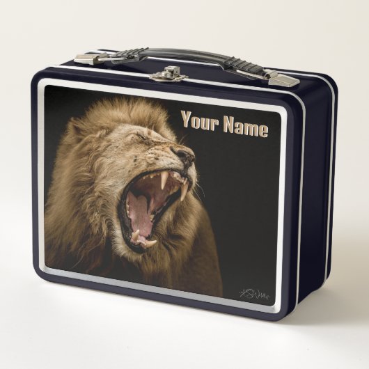 Roaring Lion Lunch Box – Bold Custom Gift (Voorkant)