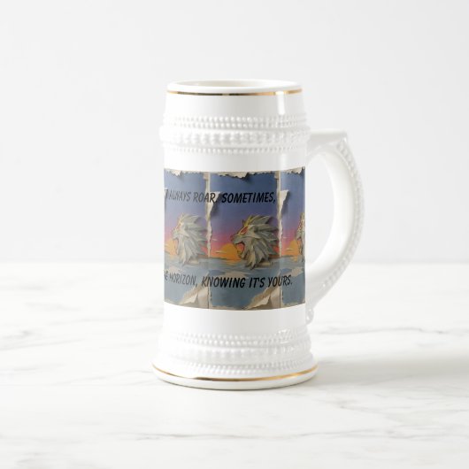 Roaring Lion Papercut Beer Mug Bierpul (Voorkant rechts)