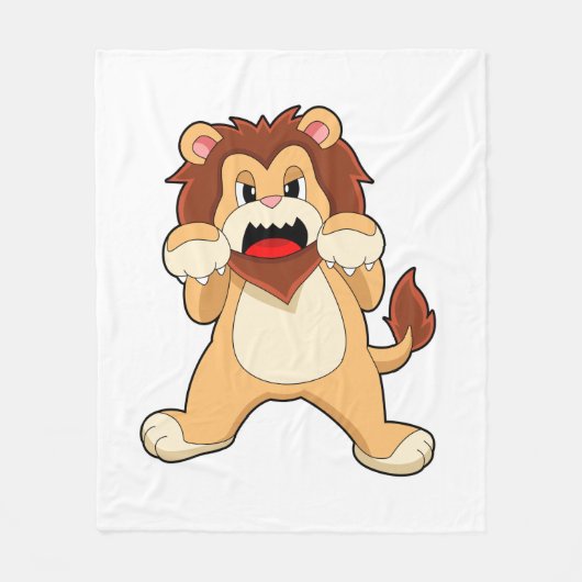 Roaring Lion.PNG Fleece Deken (Voorkant)