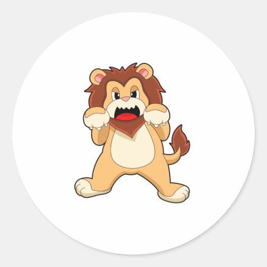 Roaring Lion.PNG Ronde Sticker (Voorkant)